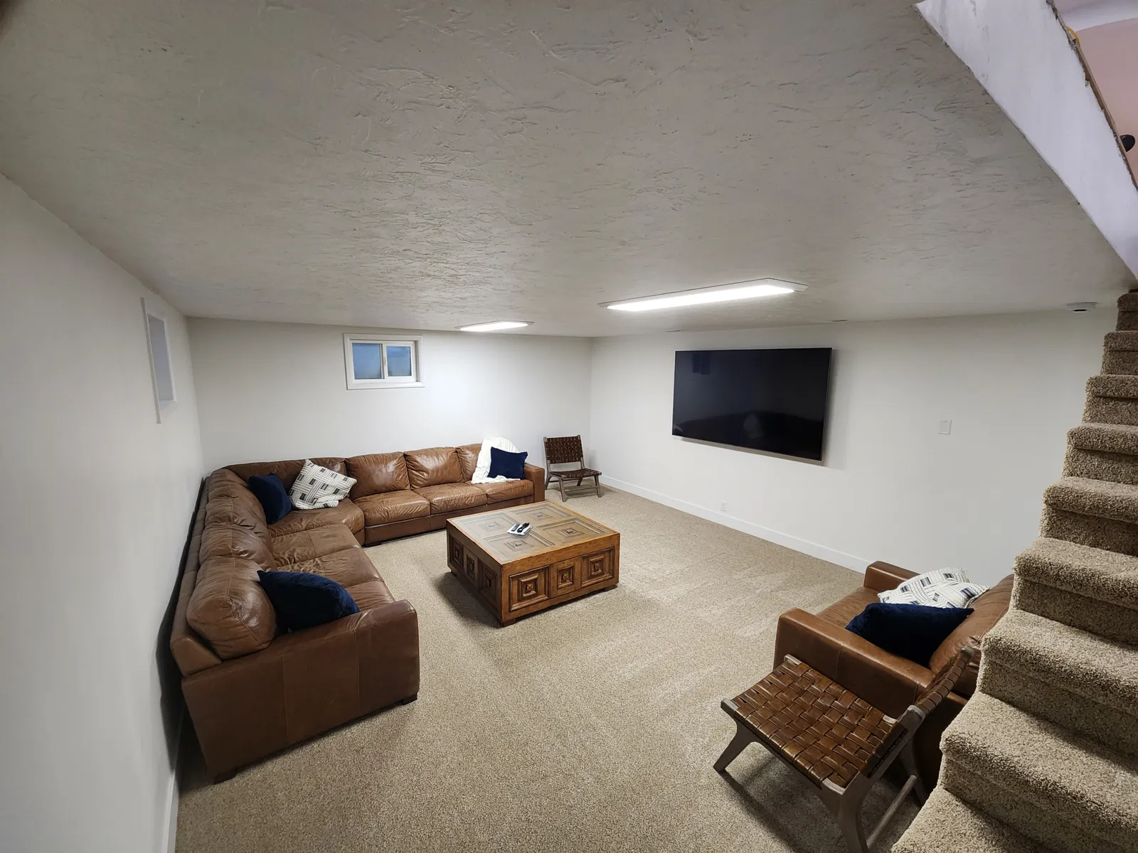 Finished basement family room